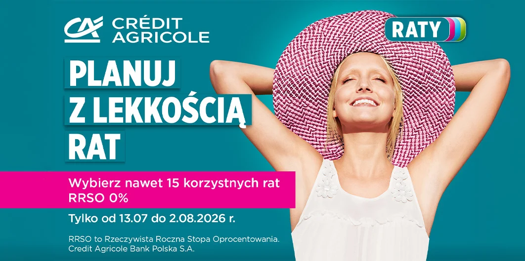 Skorzystaj z oferty rat 0% Credit Agricole
