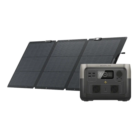 Zestaw: Stacja zasilania EcoFlow River 2 Max + panel fotowoltaiczny 160W